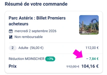 code promo billets futé Parc Astérix 2026