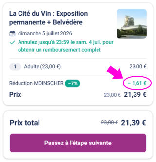 code réduction billets Cité du Vin Bordeaux
